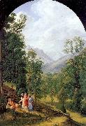 Olivier, Johann Heinrich Ferdinand Landscape near Berchtesgaden USA oil painting artist